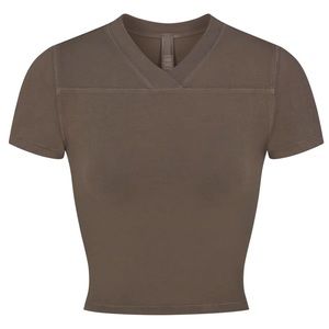 SKIMS NEW VINTAGE V NECK CROPPED TSHIRT NWT